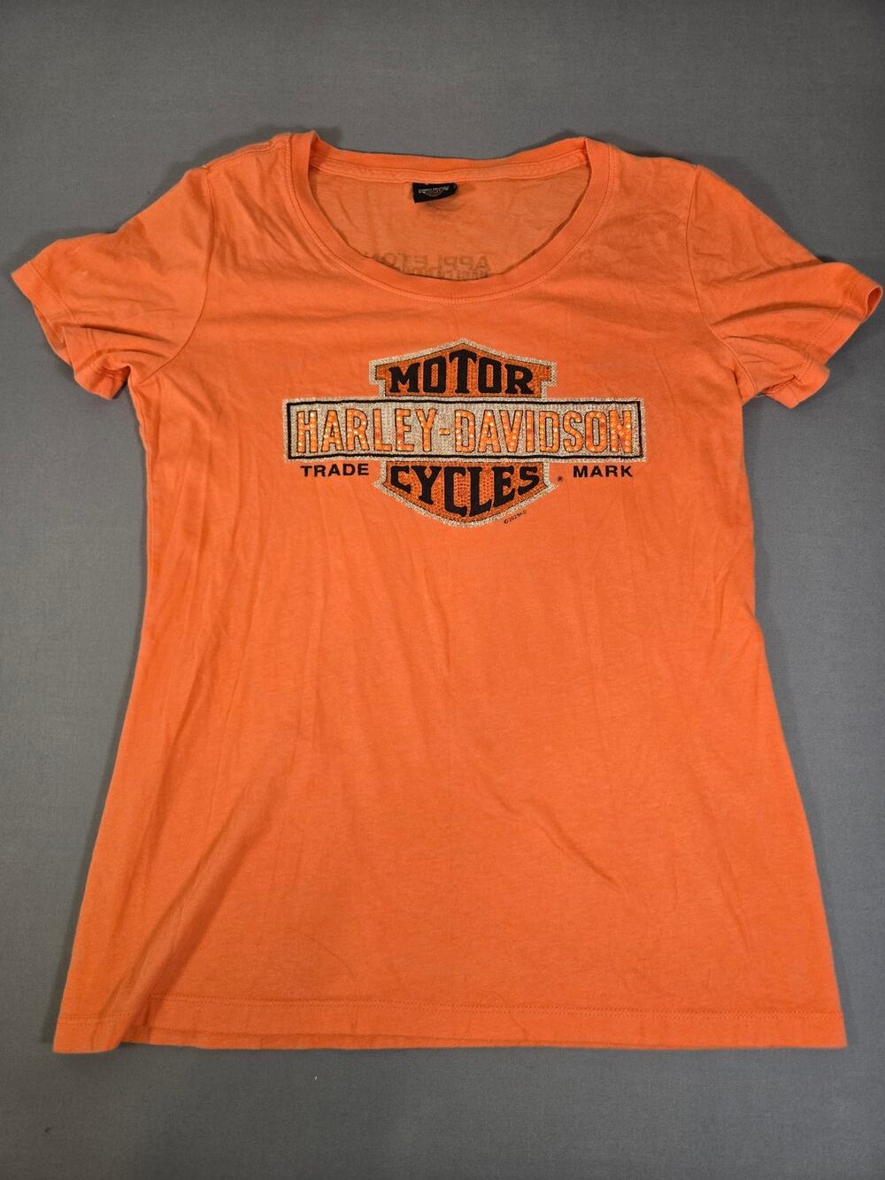 Harley-Davidson Appleton Clarksville, TN Graphic T-Shirt Orange Womens M